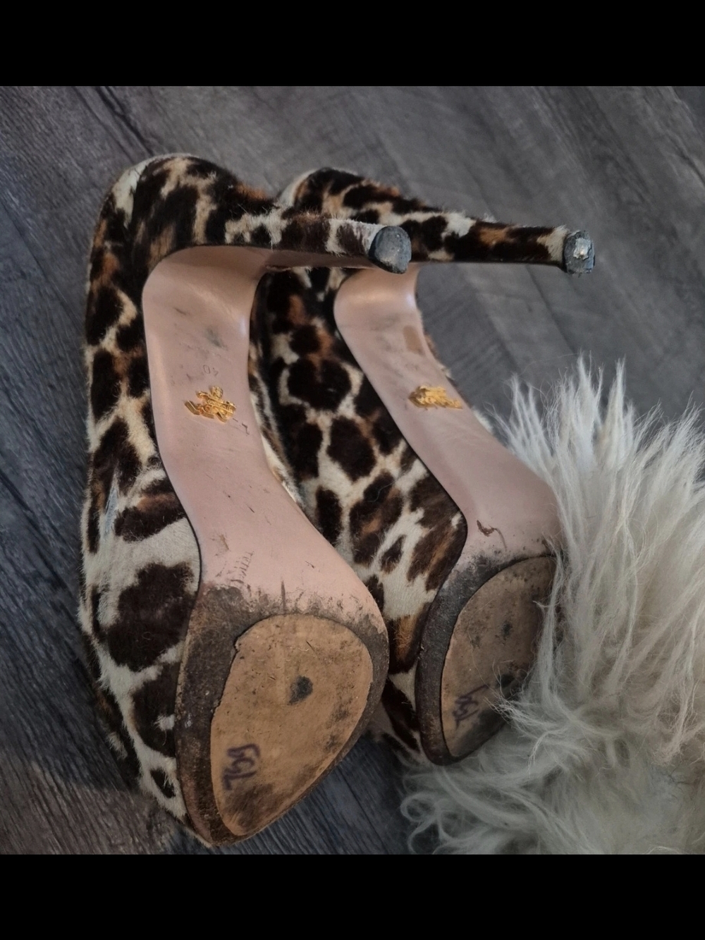 Prada Vintage Leopard Print Platform Stiletto Made In Italy-Size 40. US Size 9.5 - Picture 9 of 11
